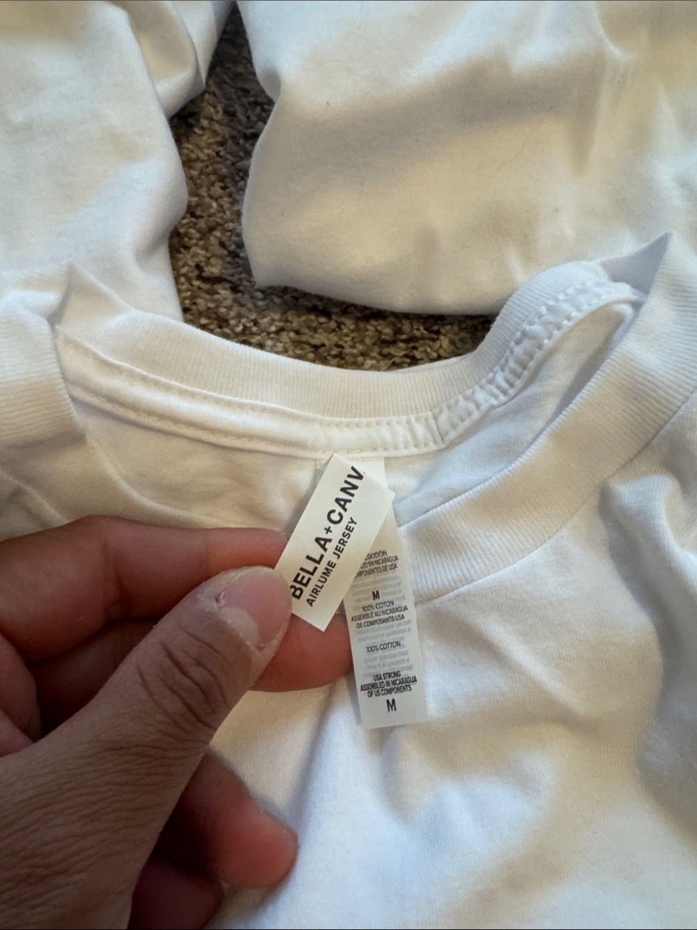 Bella Canvas White (Women’s Tee), Purple (Men’s Tee) Crew Neck Lot of 5 size M - Picture 2 of 9